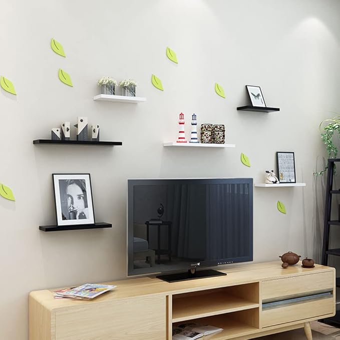 Floating Shelf, Set of 2 Wall Shelf, 30 in W x 12.75 in D x 2 in H Wooden Floating Wall Shelf with Invisible Brackets for Living Room/Bedroom/Bathroom/Kitchen Storage and Decor, Walnut