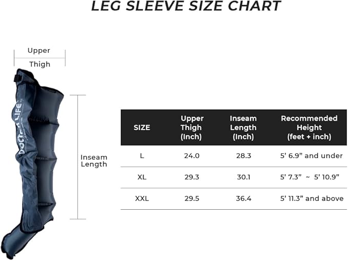 DOCTOR LIFE LX9max Full Body (B) - Sequential Air Compression Recovery System : Device + Legs (L) + Arm + Waist + Centerbody + Bag (FSA-HSA Approved)