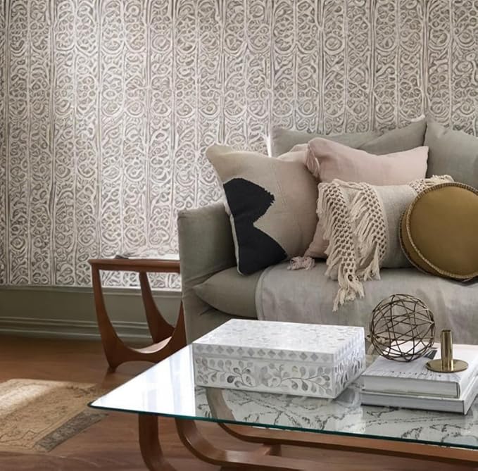 Decorative Storage Box Of Mother Of Pearl Inlay Floral Design Wooden Storage Box For Home Decoration For Living Dining & Bedroom (White_9x6x3.5 inch)