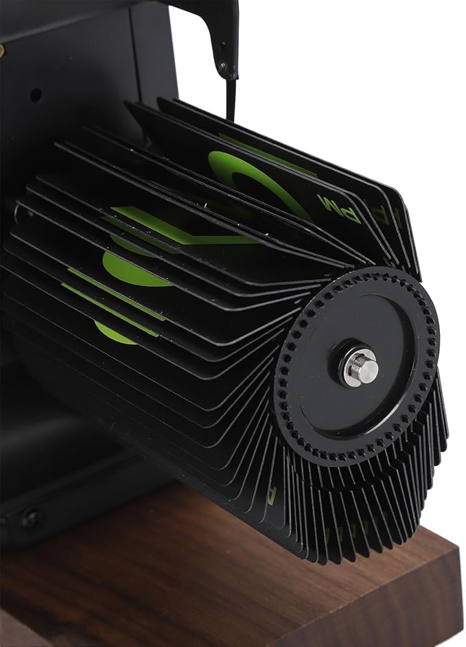 Flip Desk Clock, Retro Vintage Flip Desk Table Clock, Digital Sided Large Numbers Mechanical Flip Clock Wood Base for Living Room, Study Room and Office(Frosted Black)