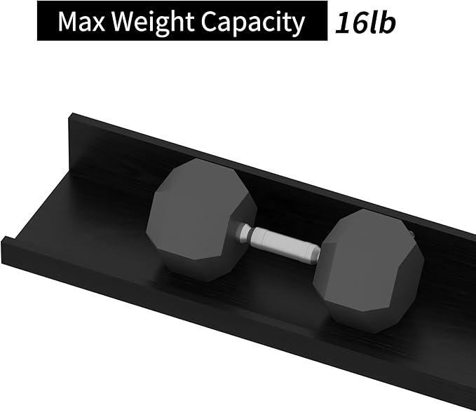 Giftgarden 36 Inch Multi Colors Floating Shelves for Wall Mount, Assorted Colors Wood Wall Shelf Ledge for Bathroom Bedroom Living Room Kitchen Storage, Set of 3 Different Sizes