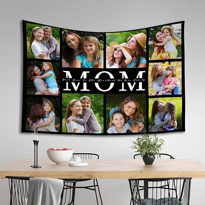Custom Tapestry For Wall Bedroom Custom Backdrop Personalized Image Text Photo Customized Funny Tapestry Banners And Signs Mother's Day Horizontal Tapestrys