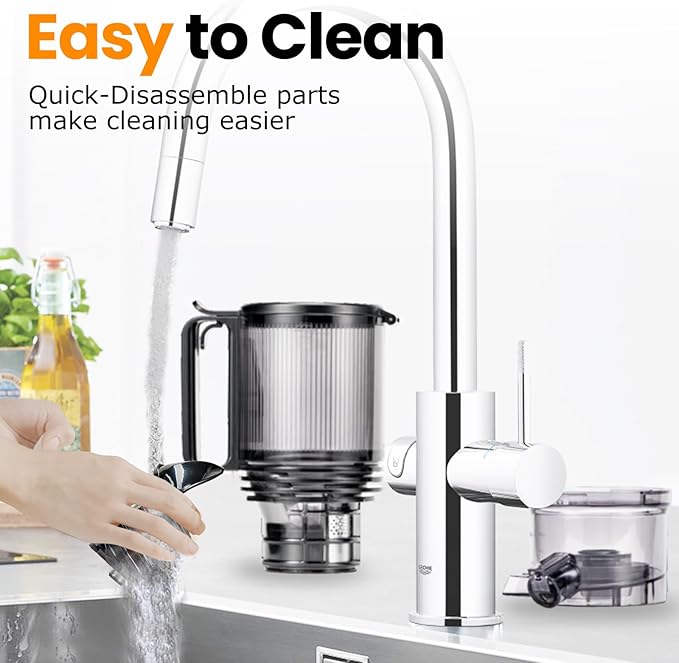 Cold Press Juicer,Slow Masticating Juicer Machines with 5.3" Large Feed Chute for Most Fruits and Vegetables,Easy to Clean Lemon Orange Juicer with 250W Motor and High Juice Yield,Deep Grey