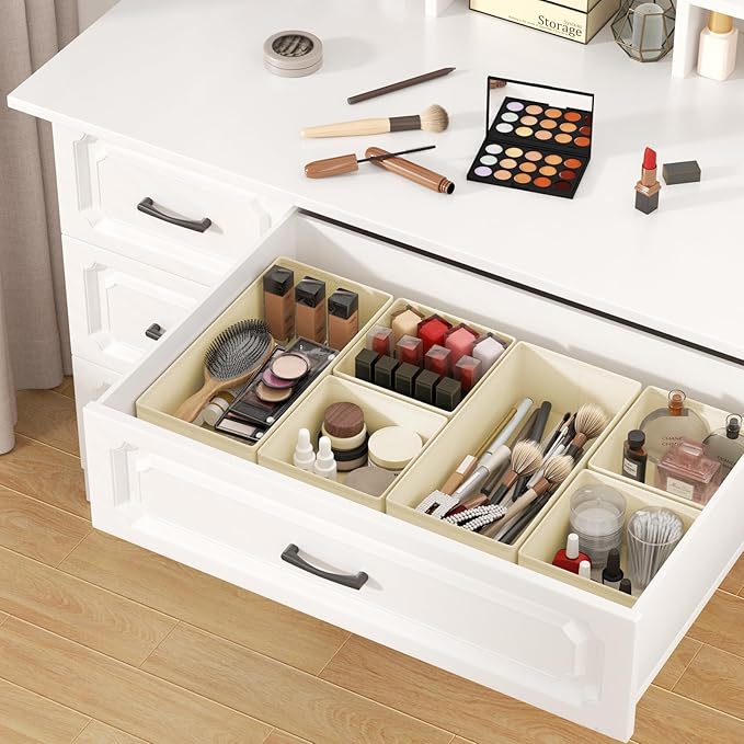 DIMJ Drawer Organizer Clothes 24 Pack - Foldable Baby Organizers and Storage & Dresser Organizer for Bedroom, Closet - Nursery Organization Dresser Dividers for underwear, Sock,Bra, Belt, Tie