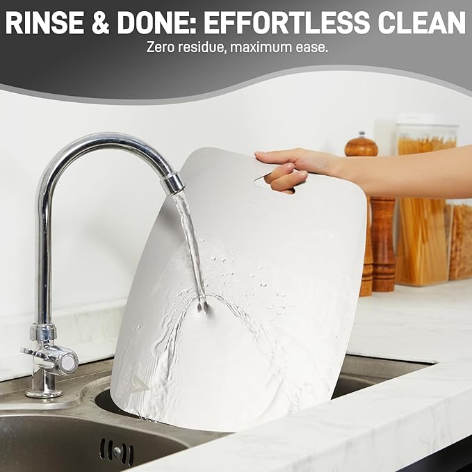 100% Pure Titanium Cutting Board, Non-Toxic Chopping Board For Kitchen, Rubber Mat, Double-Sided Pure Titanium Cutting Board for Kitchen (14"x10").