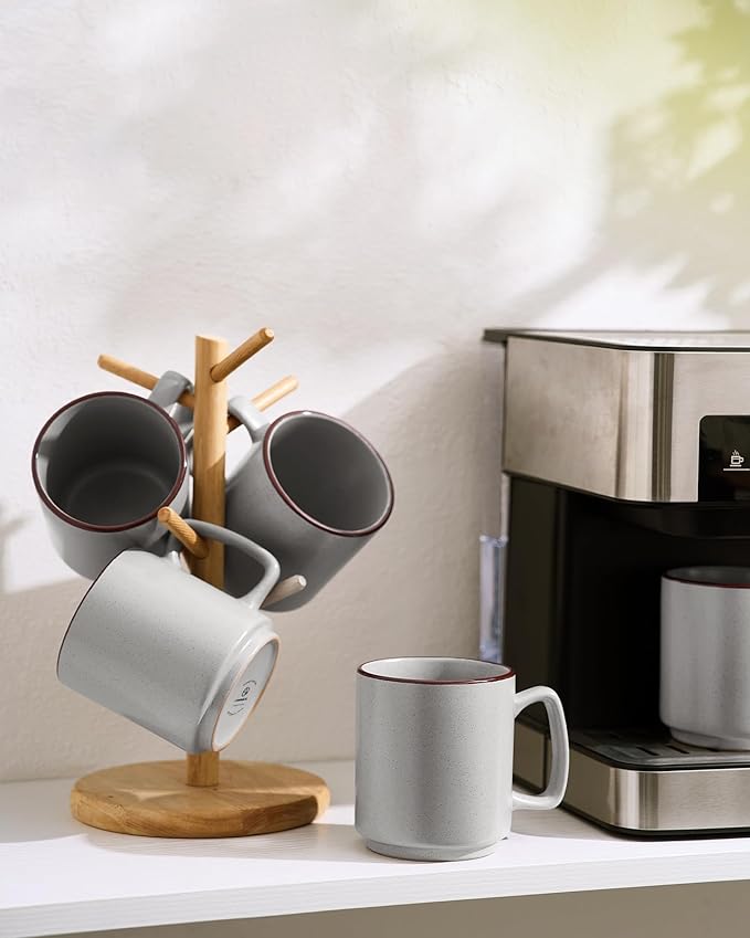 famiware Coffee Mugs Set of 4, Nebula 14oz Coffee Mugs, Ceramic Cup Set with Handle for Latte, Tea, Milk, Cappuccino, Cocoa, Multi-color