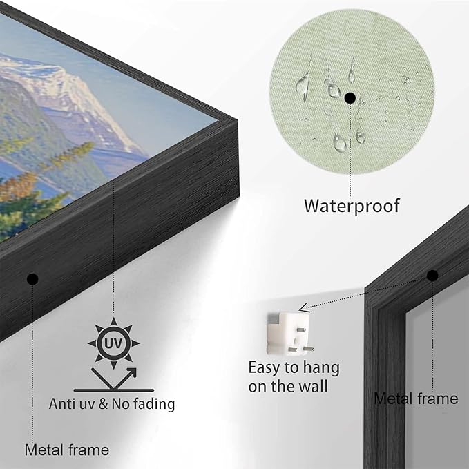 Color harmony mountain scenery blue sky lake wall painting suitable for living room natural scenery painting suitable for bedroom home decoration