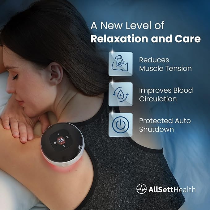 Electric Cupping Kit for Massage Therapy with Red Light - 5-in-1 Cupping Set, Includes 3 Smart Cups and Remote - Massager Device & Cupping Therapy Set for Back Muscle Soreness & Cellulite Reduction