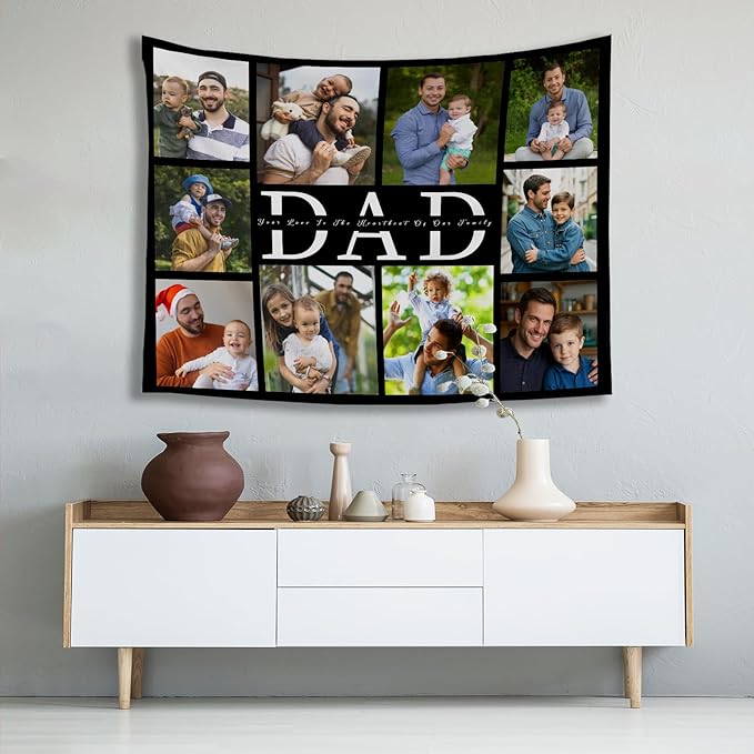 Custom Tapestry For Wall Bedroom Custom Backdrop Personalized Image Text Photo Customized Funny Tapestry Banners And Signs Dad's Day Horizontal Tapestrys
