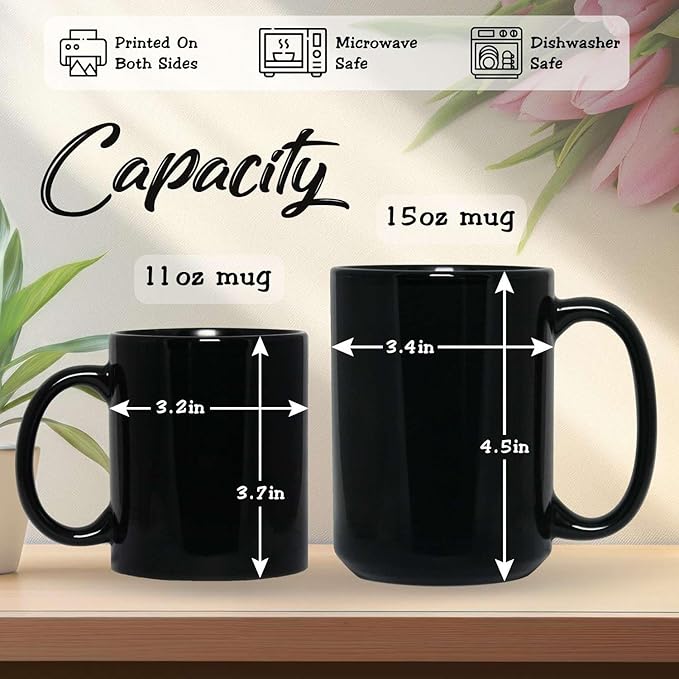 Custom Enchanted Arctic Landscape Design Cup, Customized Name Coffee Mug 11oz 15oz, Personalized Polar Bear And Northern Lights Ceramic Cup, Cute Polar Bear Black Mug, Gift For Her