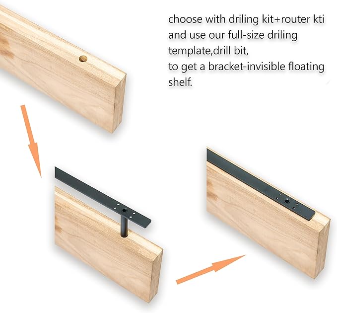 Hidden Shelf Brackets , Floating Shelf Bracket ( Additional Brackets -NO Kits) 69 Inch -2 Pcs