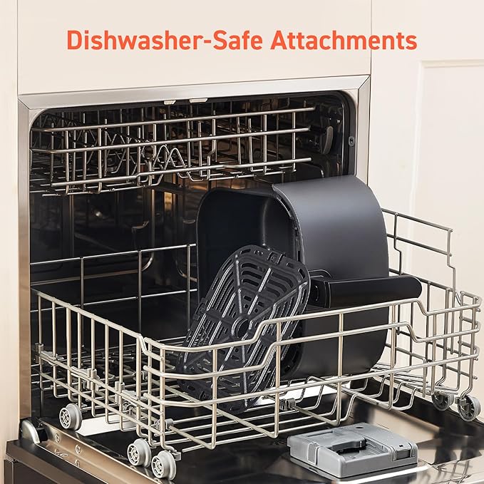 COSORI Air Fryer Pro 9-in-1, Compact 5QT, 450โ: Half Time & Chef-Grade Cook, One-Wipe Clean Glass Panel, 130+ In-App Recipes with Nutritional Info, Nonstick & Dishwasher-Safe Basket, Ceramic, Gray