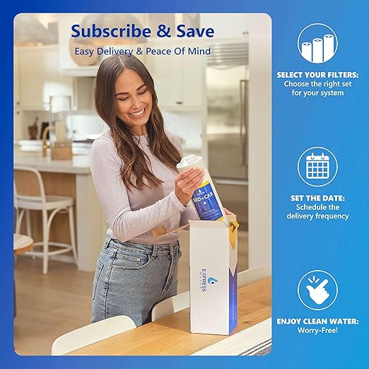 Express Water Reverse Osmosis Alkaline Water Filtration System – 10 Stage RO Water Filter with Faucet and Tank – Under Sink Water Filter with Alkaline Filter for Added Essential Minerals – 50 GPD