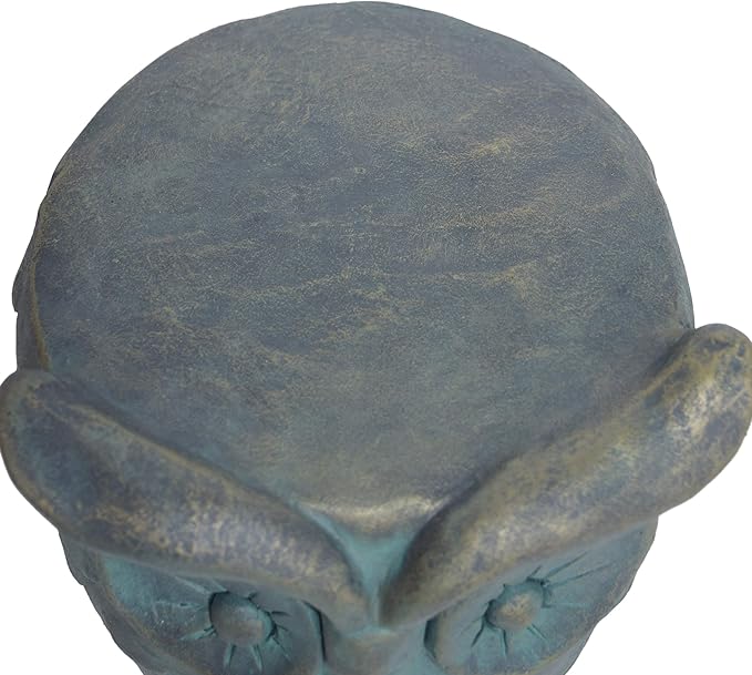 Christopher Knight Home Agnes Owl Garden Stool, Lightweight Concrete, Gold Patina Finish