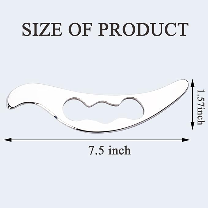 Feelfree Stainless Steel Guasha Scraping Massage Tool for Soft Tissue, Physical Therapy Stuff Used for Back, Legs, Arms, Neck, Shoulder (Bird Shape)