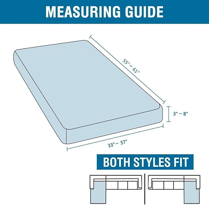 H.VERSAILTEX Super Stretch Individual Chaise Cover Sectional Couch Covers for L Shaped Sofa Both Left/Right Featuring Thick Jacquard Textured Twill Fabric (1 Piece Chaise Cover, Caramel)