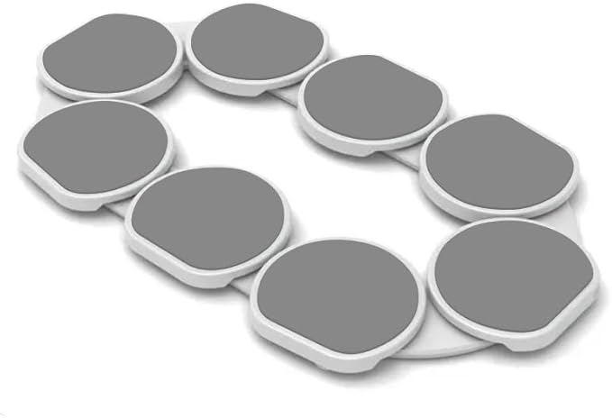 Full Set - Light Gray - The First Patented Lazy Susan Turntable Expandable for Rectangular & Oblong Tables - Kitchen & Dining Tables - Great Gift! Parties & Gatherings.