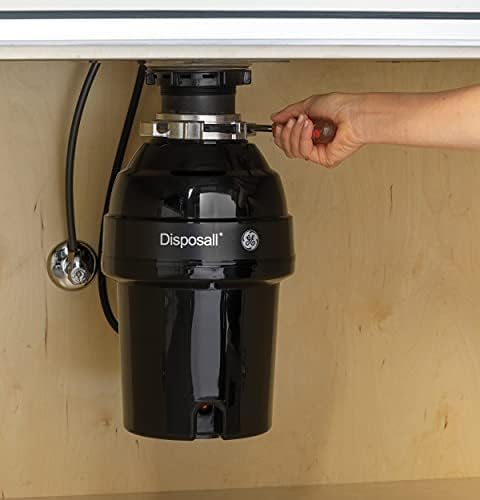 GE Disposall Continuous Feed 3/4 Horsepower Motor Garbage Disposer, Good for Grinding: Vegetable Peels & Small Bones, Easy Install Kit, Non-Corded, Recommended for 2-4 Person Homes, GFC720N