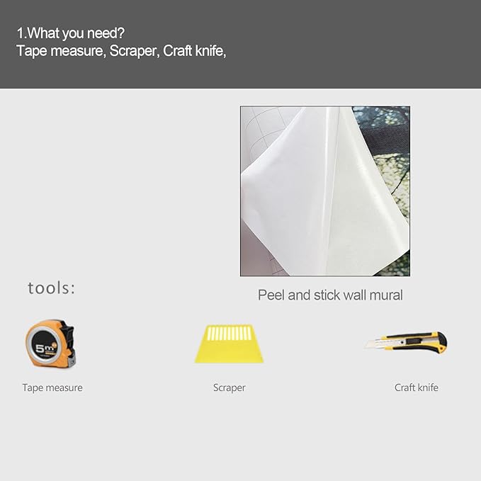 Floral Wall murals Peel and Stick Flowers Wallpaper for Bedroom Living Room - 108"x157"