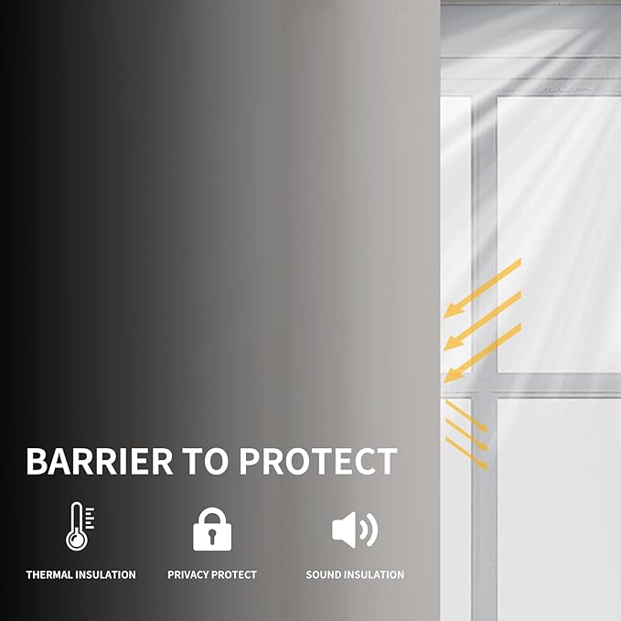 Easy-Going Blackout Curtains for Bedroom, Solid Thermal Insulated Grommet and Noise Reduction Window Drapes, Room Darkening Curtains for Living Room, 2 Panels (52x84 in, Light Linen)