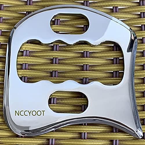 Gua sha Tool gua sha Stainless Steel iastm Tool Gussha Massage Tool Muscle Scraping Tool for Soft Tissue Therapy and Reduce Arms,Back, Legs, Neck Muscle Pain(SSL)………