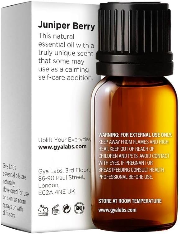 Gya Labs Juniper Berry Essential Oil for Diffuser - 0.34 Fl Oz - 100% Pure Natural Juniper Essential Oil for Skin & Candle Making Scent