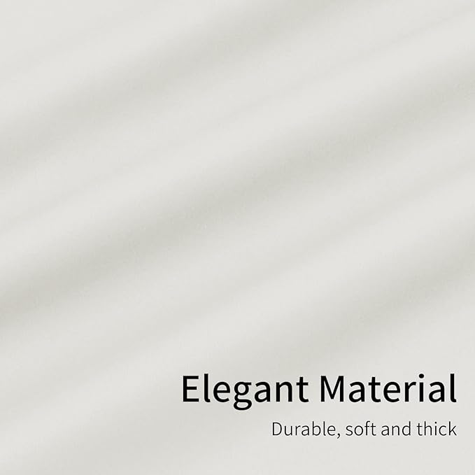 Easy-Going Blackout Curtains for Bedroom, Solid Thermal Insulated Grommet and Noise Reduction Window Drapes, Room Darkening Curtains for Living Room, 2 Panels(46x63 in, Ivory)