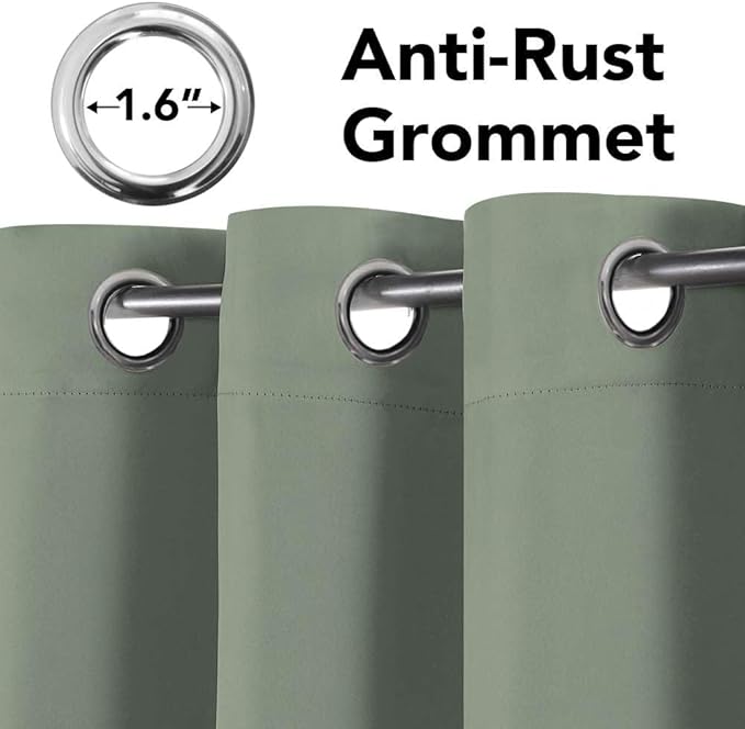 H.VERSAILTEX Blackout Curtains 84 inches Long for Living Room Thermal Insulated Room Darkening Window Treatment Panels Drapes Light Reducing Curtains for Bedroom, 2 Panels, 52" W x 84" L, Cyan