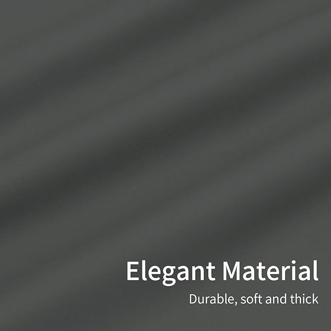 Easy-Going Blackout Curtains for Bedroom, Solid Thermal Insulated Grommet and Noise Reduction Window Drapes, Room Darkening Curtains for Living Room, 2 Panels(46x84 in, Gray)