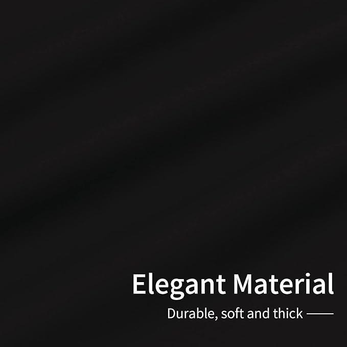 Easy-Going Blackout Curtains for Bedroom, Solid Thermal Insulated Grommet and Noise Reduction Window Drapes, Room Darkening Curtains for Living Room, 2 Panels(42x72 in, Black)