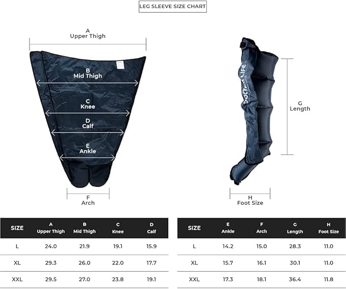 DOCTOR LIFE LX9max - Sequential Air Compression Recovery System : Device + Legs (XL) + Carry Bag, FSA-HSA Approved