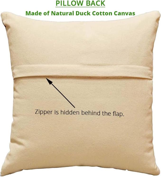 Floral Pillow Cover Handembroidered Wool 18x18 (Retro Floral Pillow Cover)