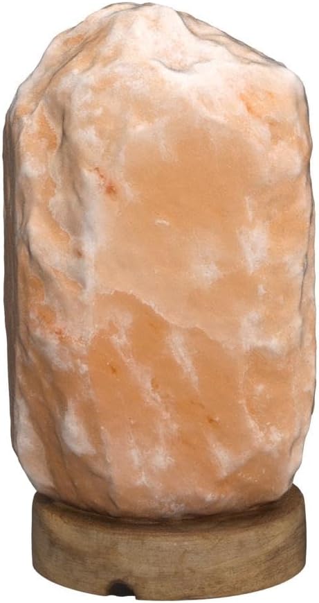 d'aplomb 100% Authentic Natural Himalayan Salt Lamp; Medium Hand Carved Natural Chunk Pink Crystal Rock Salt from Himalayan Mountains; Dimmer Cord; 7 lbs