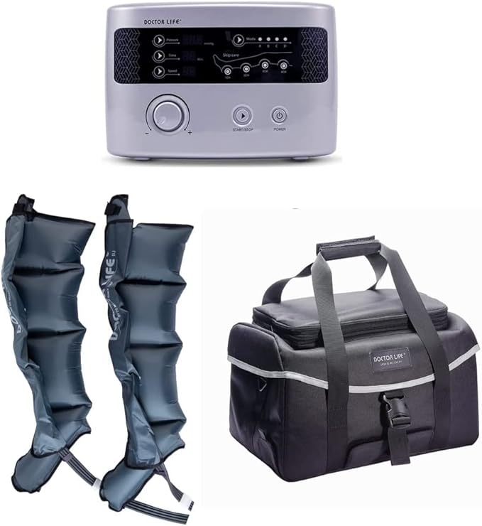 DOCTOR LIFE LX9max - Sequential Air Compression Recovery System : Device + Legs (L) + Carry Bag, FSA-HSA Approved
