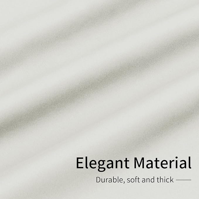 Easy-Going Blackout Curtains for Bedroom, Solid Thermal Insulated Grommet and Noise Reduction Window Drapes, Room Darkening Curtains for Living Room, 2 Panels (34x84 in, Ivory)