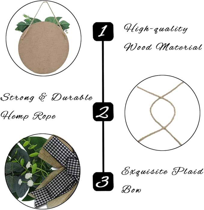 Go Away Hanging Wall Sign for Front Door Home Kitchen Decor Rustic Wooden Round Sign Wall Decoration for Kitchen Dining Room Living Room Bedroom Outdoor