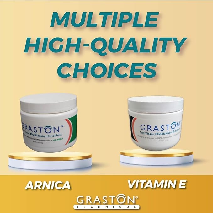 Graston Technique Arnica Soft Tissue Emollient - 4oz Jar Pro-Grade Therapy Cream for IASTM, Massage, Relief, and Recovery, 12-Pack