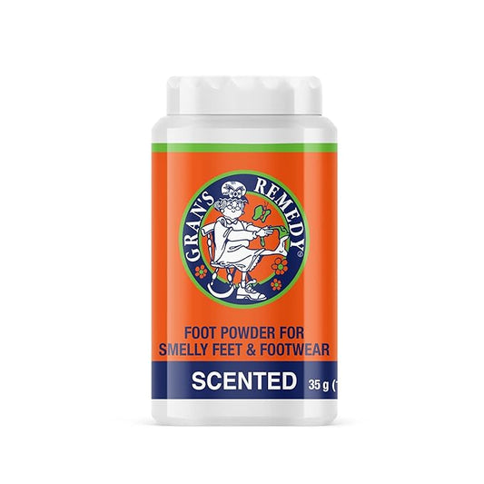 Gran's Remedy Scented Foot Powder - Effective Odor Eliminator & Moisture Absorbing Shoe Deodorizer for Shoes and Feet - Travel Size Freshness - Citrus