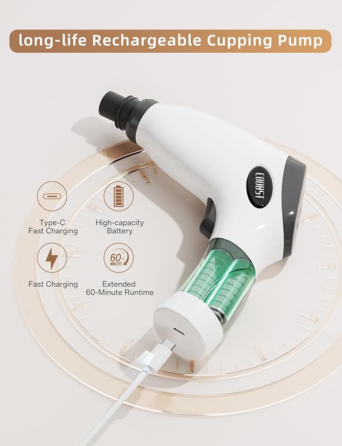 Cupping kit for Massage Therapy, Profession Cupping Set with Electric Cupping Guasha Pump, Cupping Therapy set with 18pcs High Temp and High Pressure resistant Vacuum Suction Cups for Cellulite