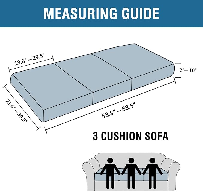 H.VERSAILTEX Super Stretch Stylish Cushions Covers/Furniture Cover Spandex Jacquard Small Checked Pattern Super Soft Slipcover Washable Individual