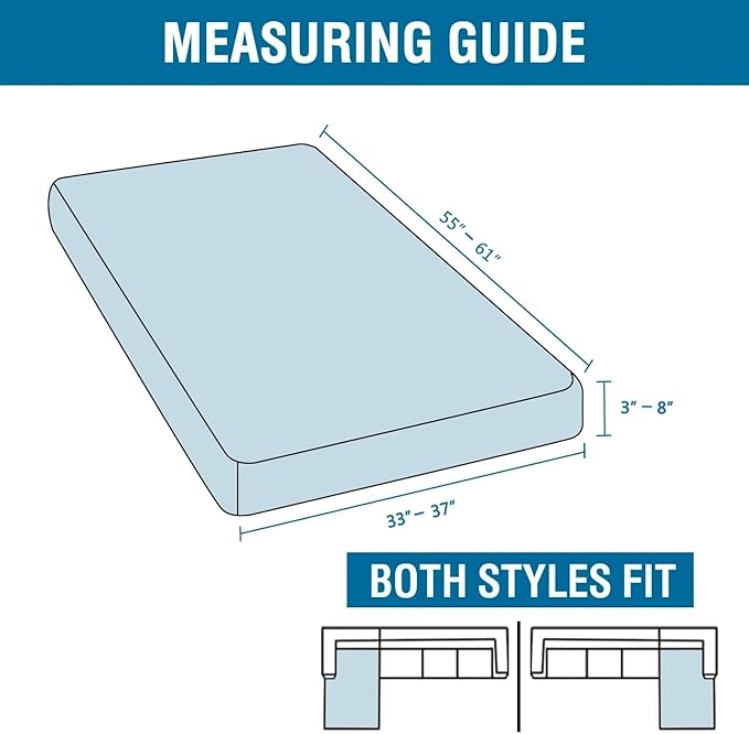 H.VERSAILTEX Super Stretch Individual Chaise Cover Sectional Couch Covers for L Shaped Sofa Both Left/Right Featuring Thick Jacquard Textured Twill Fabric (1 Piece Chaise Cover, Olive)