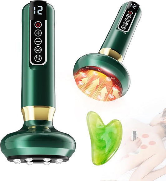 Electric Handheld Cellulite Massager with 12 Suction Modes, Lymphatic Drainage Massager, Cellulite Remover Tool for Legs, Belly, Thighs, Arms, Butt- Christmas,Gifts for Her Women (Green)