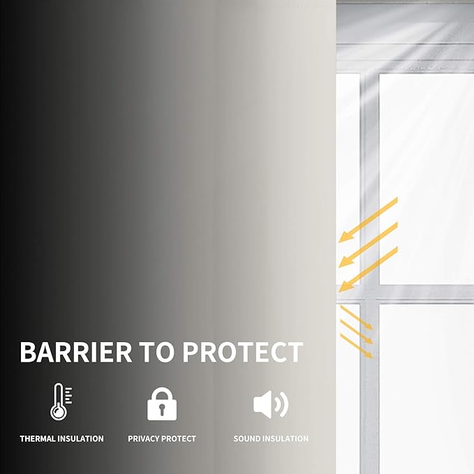 Easy-Going Blackout Curtains for Bedroom, Solid Thermal Insulated Grommet and Noise Reduction Window Drapes, Room Darkening Curtains for Living Room, 2 Panels (52x108 in,Ivory)