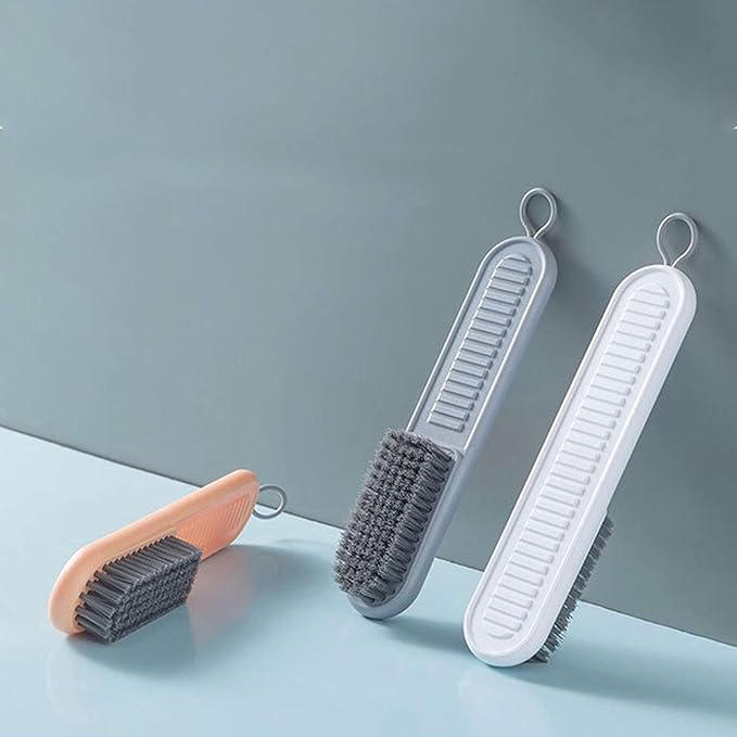 Cleaning Brush Soft Bristle Brush Laundry Scrub Brush Clothes Underwear Shoes Scrubbing Brush, Easy to Grip Household Cleaning Brushes Tool for Countertops Bathtubs (White)