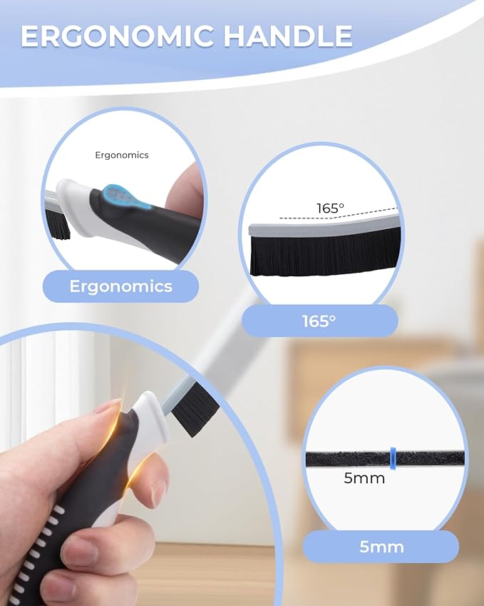 Crevice Cleaning Brushes, Scrub Brush for Hard to Reach Small Space, Home Essentials, Cleaning Supplies, Cleaning Tools for Household Use, Bathroom, Shower, Kitchen, Toilet, Window (3, Green)