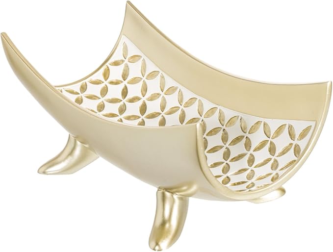 Creative Scents Schonwerk Diamond Lattice Decorative Bowl Table Centerpiece - Home Decor for Living Room, Centerpieces Table Decorations for Dining Room and Coffee Table