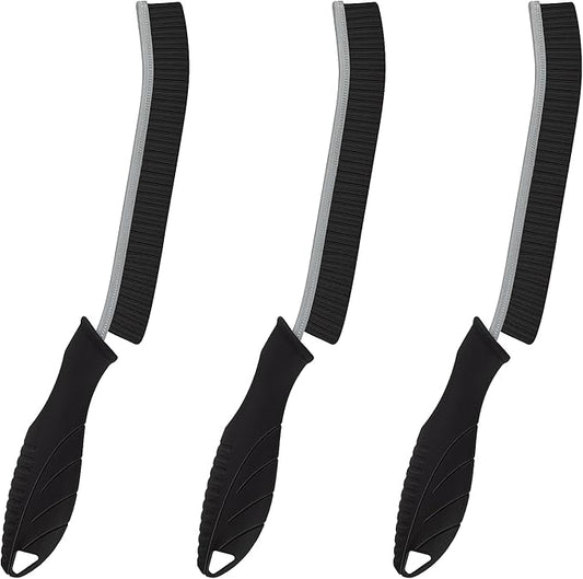 Cleaning Brush - 3 Pcs Hard Bristle Crevice Cleaning Brush, Grout Brush, Scrub Brush for Tile Grout Crevice, Gap Cleaning Tools for Bathroom Kitchen Toilet Window Track (3, Black)
