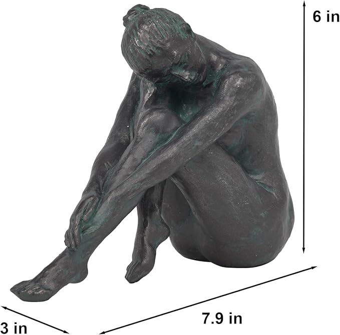 Guichifun Yoga Dancer Statue Home Decoration - Resin Bronze Sculpture Modern Creative Home Garden Statue Handicrafts Art Ware Décor Office Room or Outdoor Gifts 7.8 x 3 x 5.8 Inch