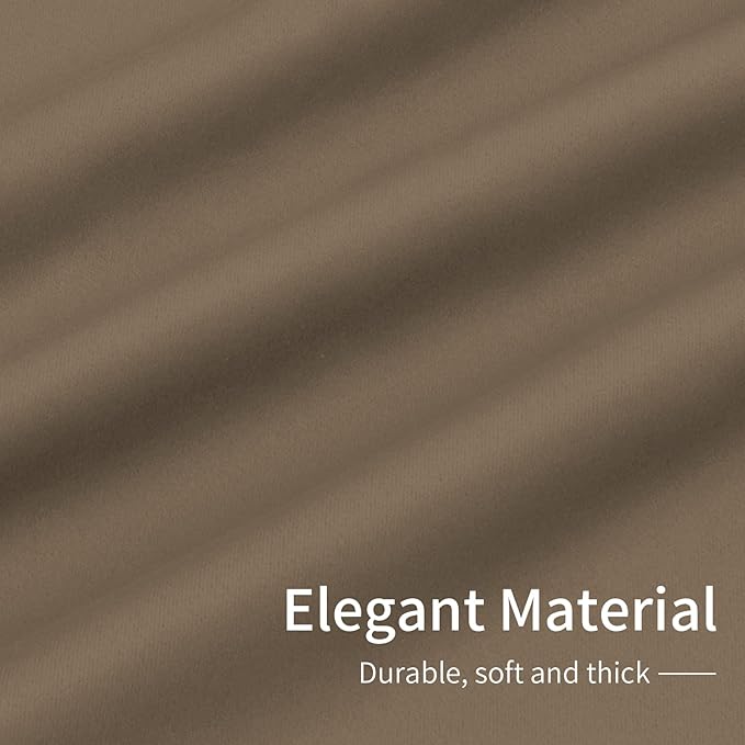 Easy-Going Blackout Door Curtains for Bedroom, Solid Thermal Insulated Grommet and Noise Reduction Window Drapes, Room Darkening Curtains for Living Room, 1 Panel (100x84 in, Camel)