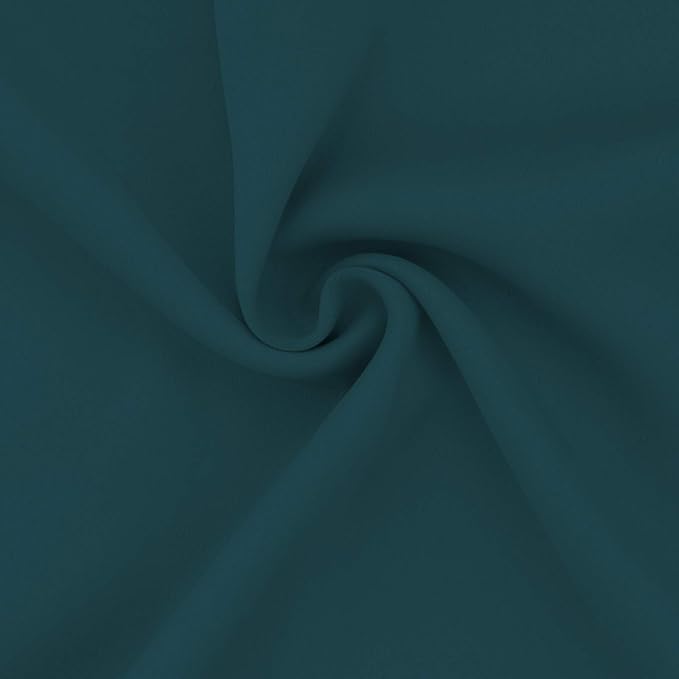 Easy-Going Blackout Curtains for Bedroom, Solid Thermal Insulated Grommet and Noise Reduction Window Drapes, Room Darkening Curtains for Living Room, 2 Panels (52x46 in,Peacock Blue)